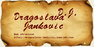 Dragoslava Janković vizit kartica
